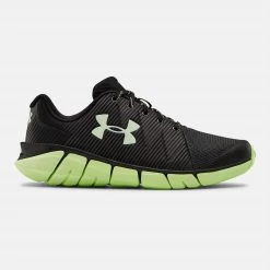 Under Armour kids Bgs X Level Scramjet 2 Glow Sneaker (Big Kid) in Black-Green