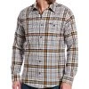 men Point Zero Light Brush Flannel Shirt