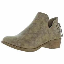 Very G Rebecca Womens Snake Lace Up Ankle Boots