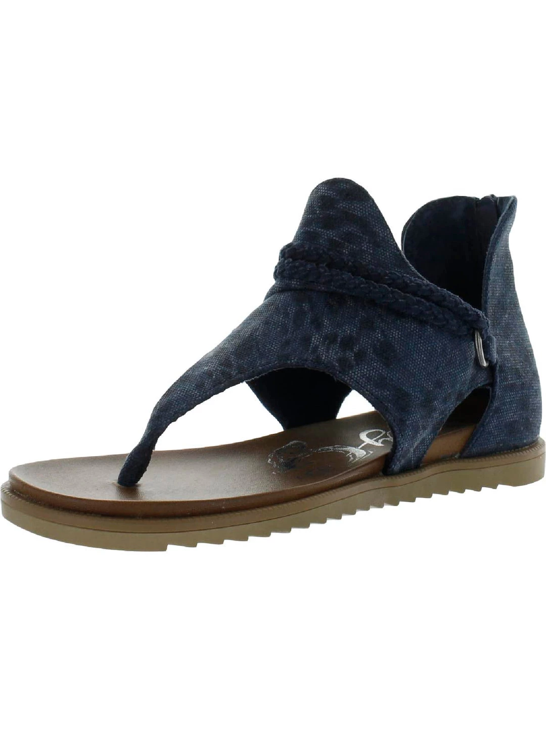 Very G Sariah Womens Canvas Animal Print Flat Sandals 1 Very G Sariah Womens Canvas Animal Print Flat Sandals