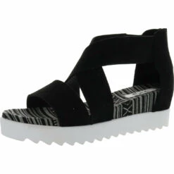 Very G store 40 Very G Allie Womens Faux Leather Slip On Wedge Sandals