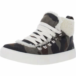 Very G Snuggly Womens Faux Suede Faux Fur Fashion Sneakers