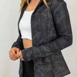 Very G women Rory Active Wear Jacket in Grey Camo
