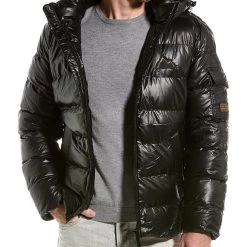 men Point Zero Ripstop Quilted Puffer Coat