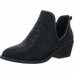 Very G Megan Womens Snake Print Ankle Booties