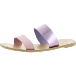 Joie Bannison Womens Leather Metallic Flat Sandals