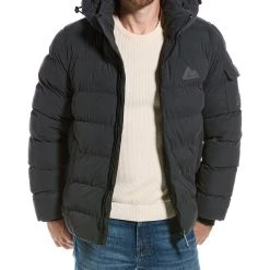 men Point Zero Micro Fine Wales Corduroy Puffer Jacket