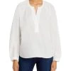 Joie Lili Womens Button Front Split Neck Blouse