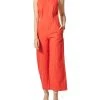 Joie Klein Womens Cropped Hidden Pockets Jumpsuit