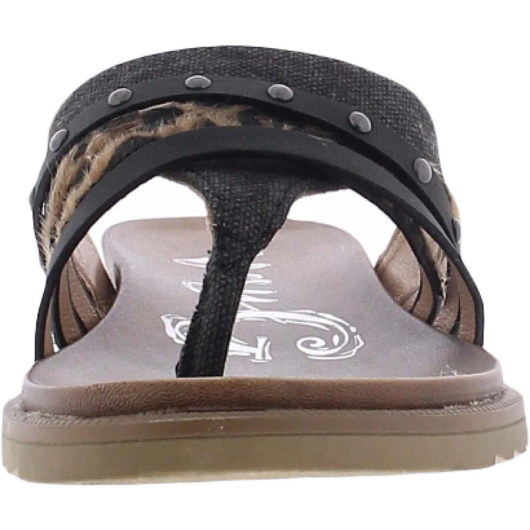 Very G Womens Slip On Animal Print Flat Sandals 3 Very G Womens Slip On Animal Print Flat Sandals - Image 3