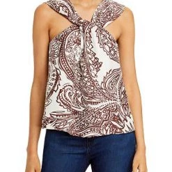 Joie Malta Womens Silk Printed Halter Top