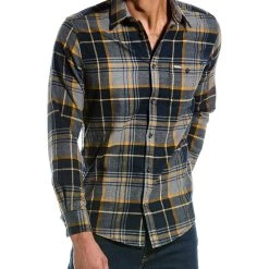 men Point Zero Light Brush Flannel Shirt