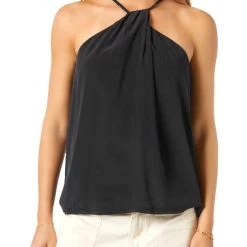 Joie Catharne Womens Silk Halter Blouse