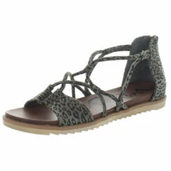 Very G Destiny Womens Leopard Print Open Toe Strappy Sandals