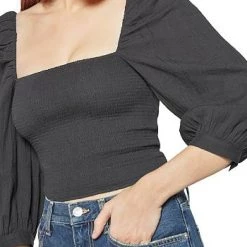 Joie Womens Cotton Gathered Peasant Top