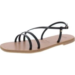 Joie Baja Buckle Womens Leather Strappy Flat Sandals