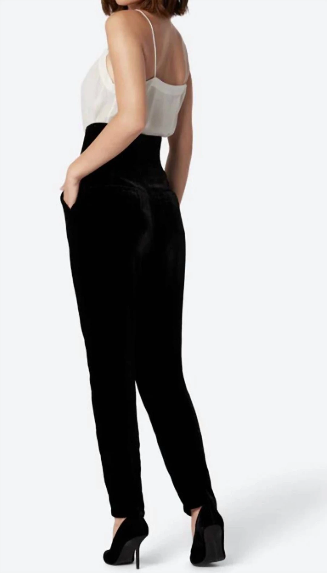 Joie women Farah Velvet Pant in Caviar Black 3 Joie women Farah Velvet Pant in Caviar Black - Image 3
