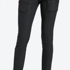 Joie women Park Skinny High Rise Coated in Caviar