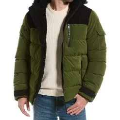 men Point Zero Micro Fine Wales Twill Corduroy Puffer Jacket