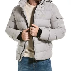 men Point Zero Micro Fine Wales Corduroy Puffer Jacket