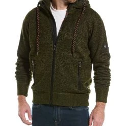 men Point Zero Textured Polar Jacket