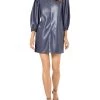 Joie Wyanna Womens Faux Leather Long Sleeves Sheath Dress