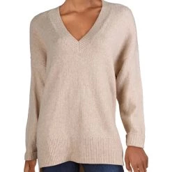 Joie Limana Womens V-Neck Oversized Pullover Sweater