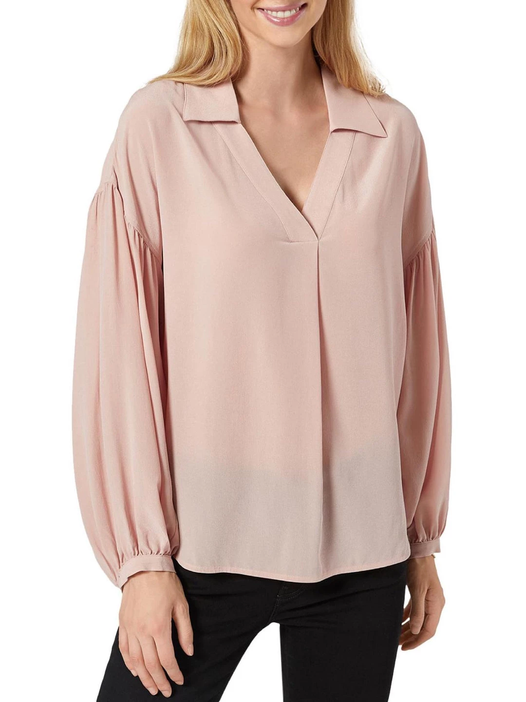 Joie Womens Silk V-Neck Blouse 1 Joie Womens Silk V-Neck Blouse